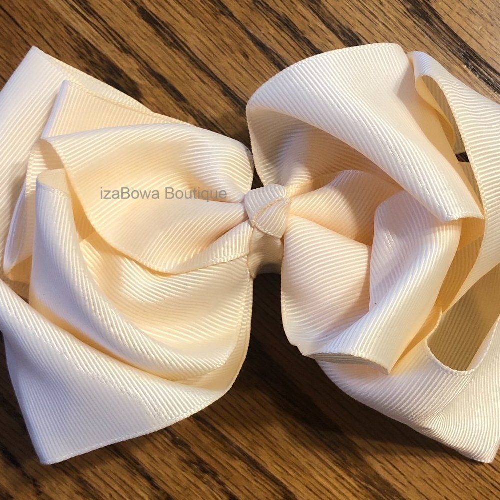 Nude 6" Double Stacked Boutique Bows  5B2207 Handmade NWT Boutique